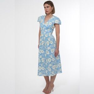 NWT Adelyn Rae Nori 3D Embroidered Midi Dress Size Small